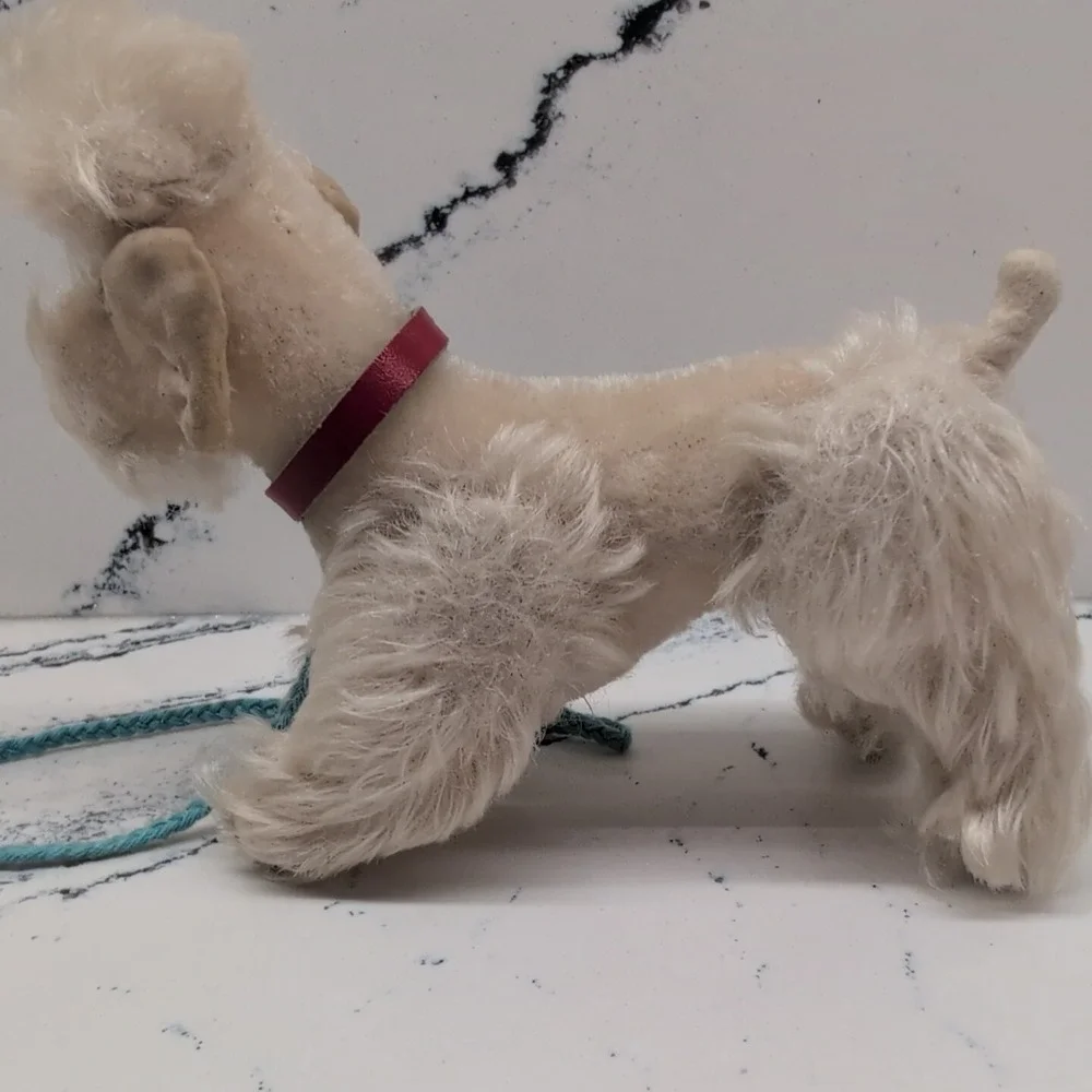 STEIFF‎ Snobby Poodle Dog Jointed Limbs Collar Mohair Button 6